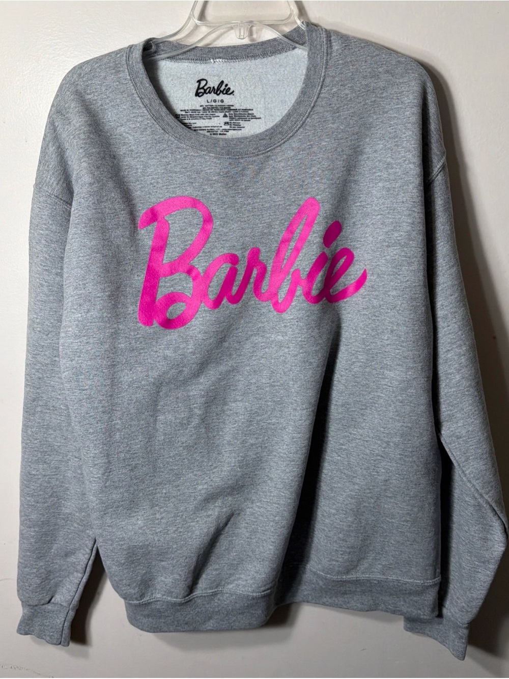 Barbie Grey Sweatshirt with Black Logo